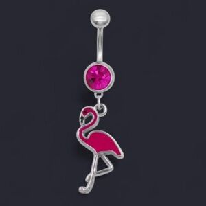 Belly Ring Barbell Body Jewelry New Flamingo